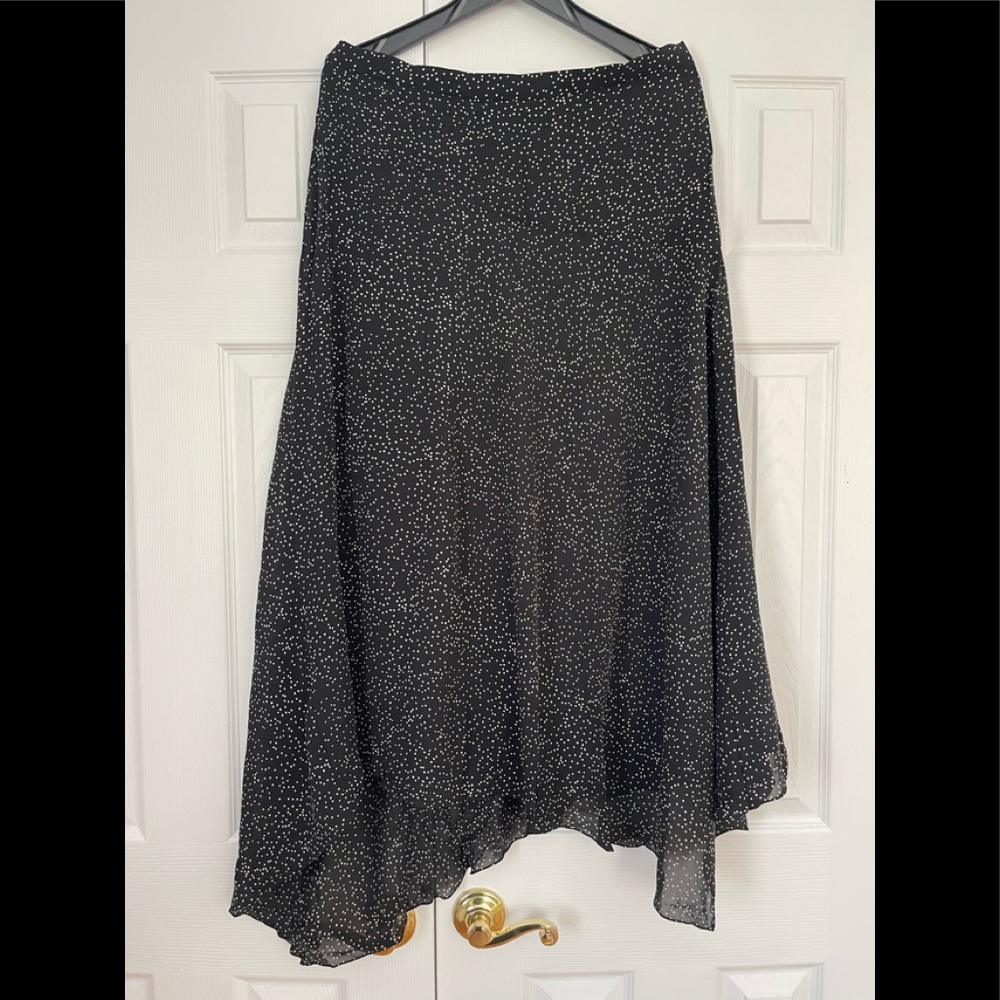 Asymmetric silk skirt by Theory